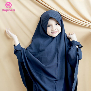 gambar baju muslim anak syari murah navy