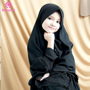 gambar contoh baju muslim anak hitam