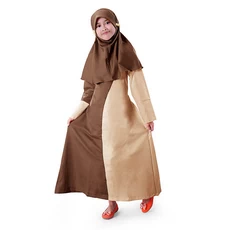 Baju Muslim Gamis Anak Perempuan Balotelly Two-side Murah Mocca