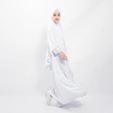Baju Muslim Anak Perempuan Syari Renda Putih