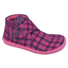 Sepatu Anak Perempuan Boots Pink Kotak