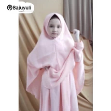 Jilbab Anak Syari Warna Putih Tanggung