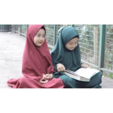 Gamis Anak Bahan Katun Jepang Pakaian Muslim Anak Perempuan TPQ Anaya