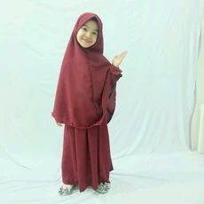Gamis Anak Bahan Katun Jepang Pakaian Muslim Anak Perempuan Santri 10 Tahun