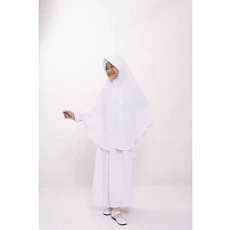 Jual Baju Muslim Anak Perempuan Lucu Putih Santri Umur 9 Tahun