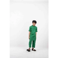 Baju Koko Anak Cowok hijau Dropship
