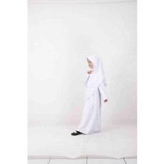 Jilbab Anak Sd Warna Putih TPA Umur 8 Tahun