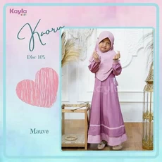 Gamis Anak Pakaian Muslim Anak Perempuan One Set 12 Tahun