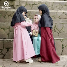 TK0256 Baju Gamis Anak Warna Pink Hijau Marun 1 sd 12 Tahun Best Seller