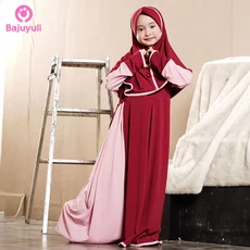 TK0424 Baju Anak Gamis Warna Marun Pink Modern 2 thn