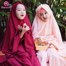 TK0496 Baju Gamis Anak Kombinasi Marun Pink Makan Modern 1 thn