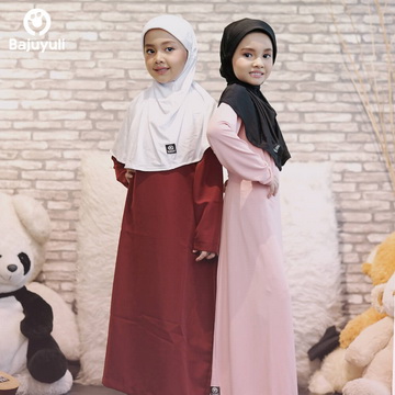 contoh baju muslim anak perempuan dan jilbab