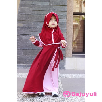jubah anak perempuan branded pengajian produksi bajuyuli 7