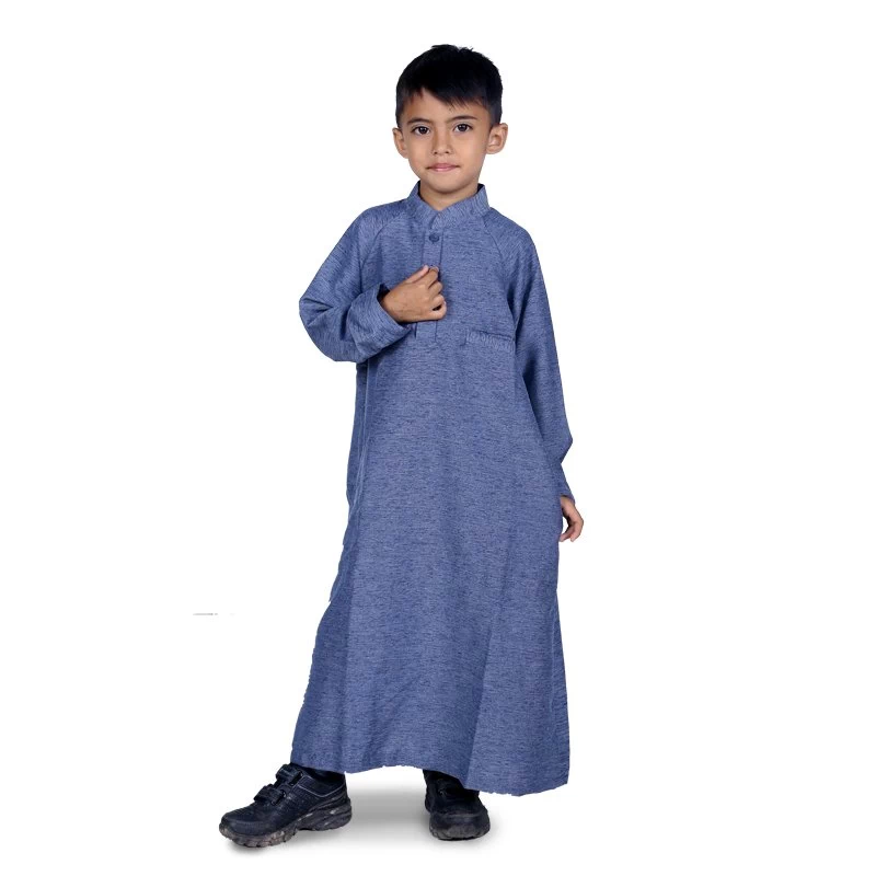 Baju Muslim Anak Laki Laki Koko Gamis - Biru Misty