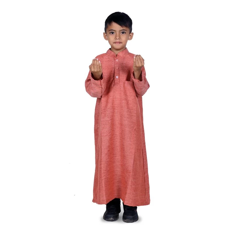 Baju Muslim Anak Laki Laki Koko Gamis - Merah Misty