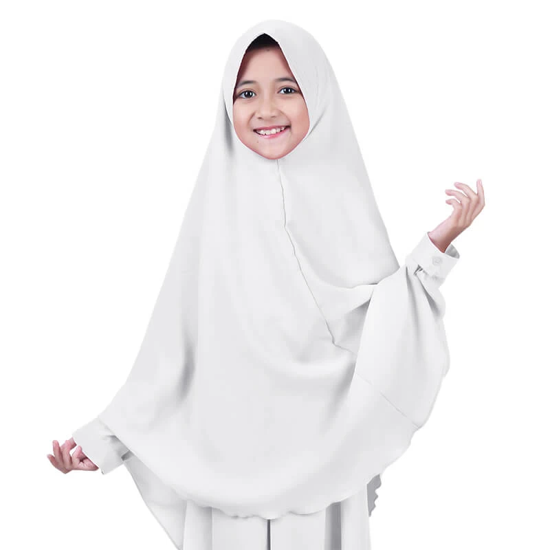 Kerudung Jilbab Anak Syar'i instant murah cantik - putih