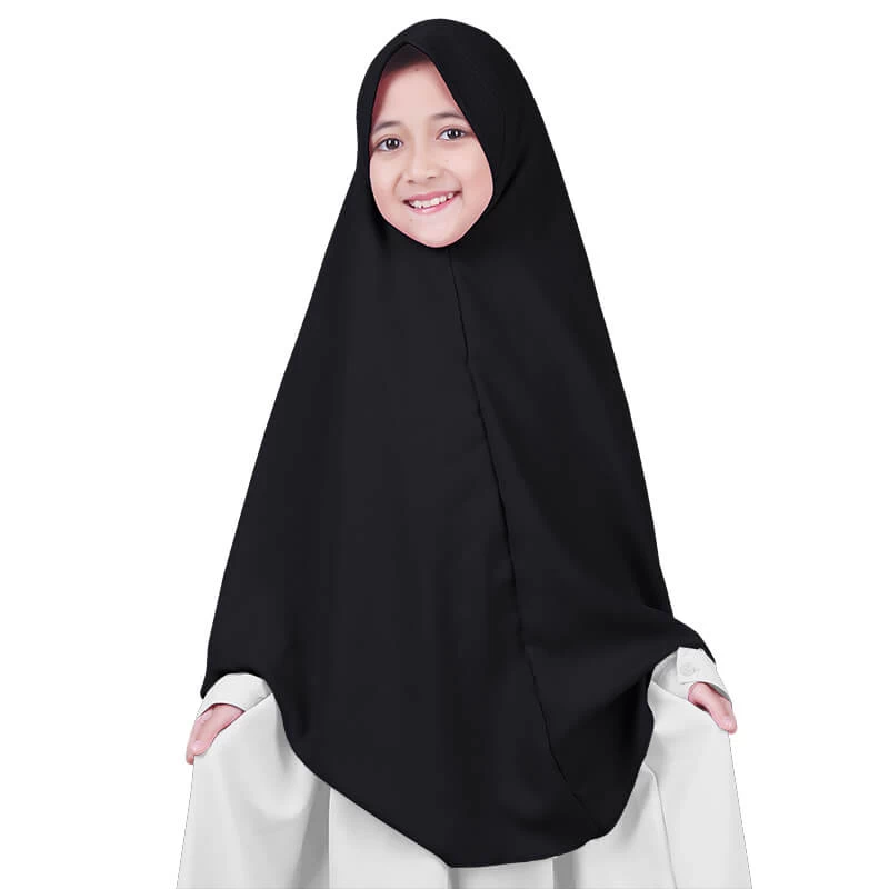 Kerudung Jilbab Anak Syar'i instant murah cantik - hitam