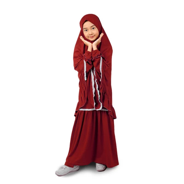 Bajuyuli Gamis Anak Perempuan Syari Jersey Renda JK01 Series