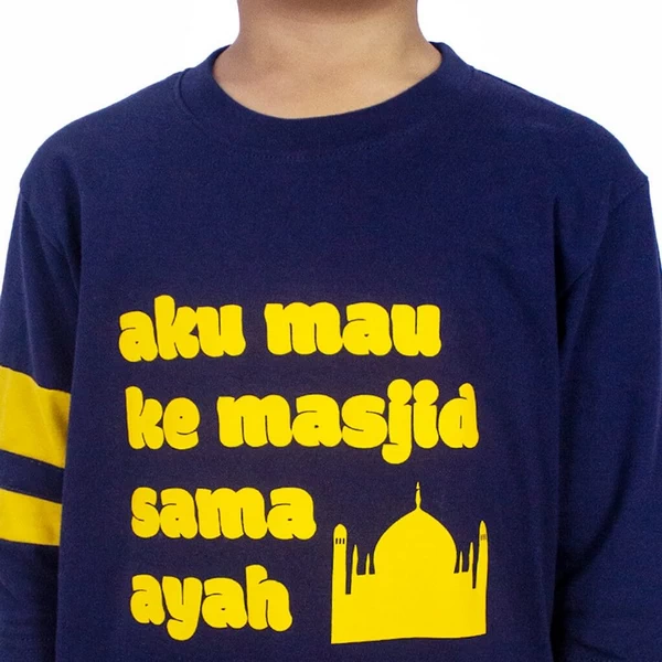 Kaos Anak Laki-laki Muslim Combed Sablon