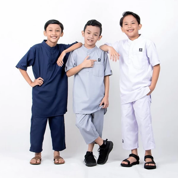 Bajuyuli Baju Muslim Anak Laki Laki Setelan Koko Anak Polos Basic