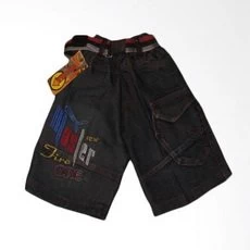 Celana Anak Laki Laki Jeans Pendek Hitam