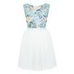 tutu dress murah putih biru