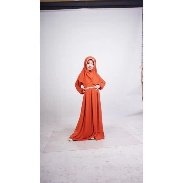 Baju Muslim Anak Dewasa Wanita Gamis Tanggung Promo