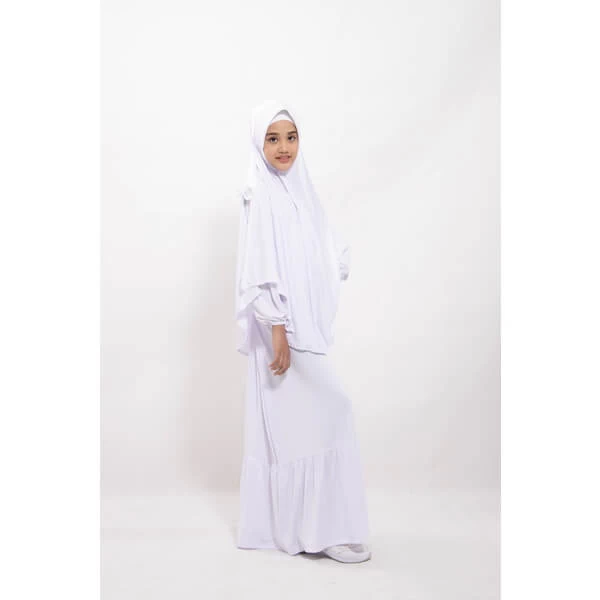 Jual Baju Muslim Anak Perempuan Lucu Putih Polos Umur 12 Tahun