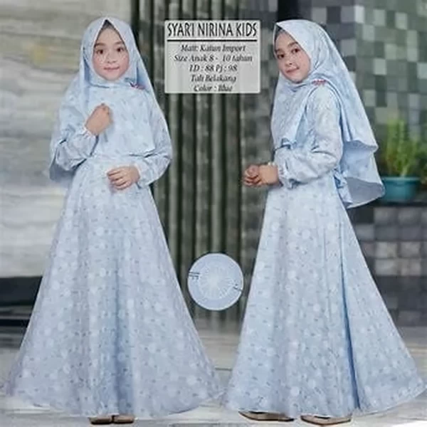 Gamis Anak Ori Naura Terbaru Dress Muslim Lebaran Upright