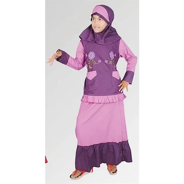 Gamis Anak Jersey Premium Pakaian Muslim Anak Perempuan Terbaru Naura
