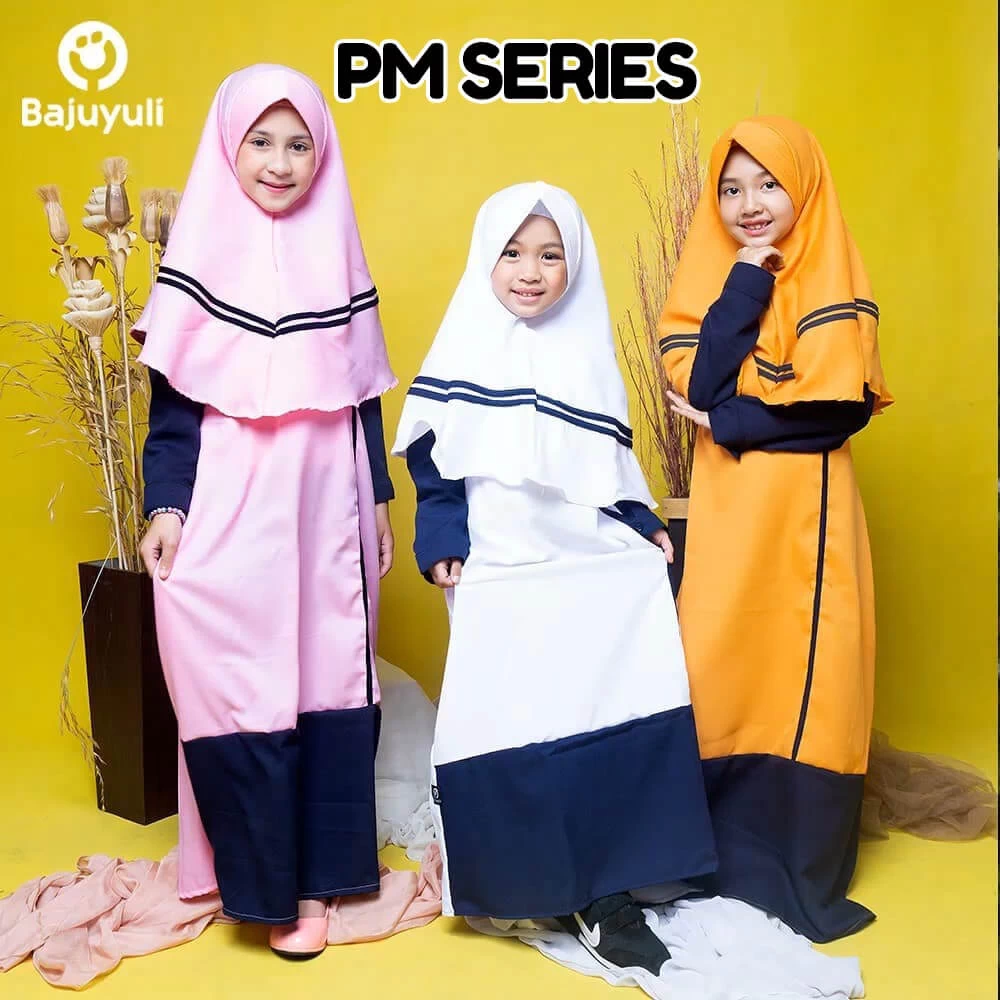 TK0635 Baju Muslim Anak Warna Pm Series Lucu Upright