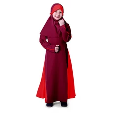 Baju Gamis Muslim Anak Perempuan Balotely Garis Cantik Marun