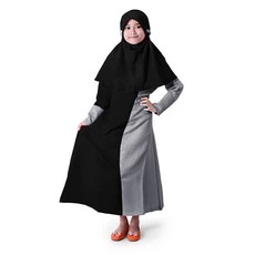 Baju Muslim Gamis Anak Perempuan Balotely Two-side Murah Hitam