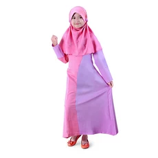 Gamis Baju Muslim Anak Perempuan Baloteli Two-side Cantik Pink