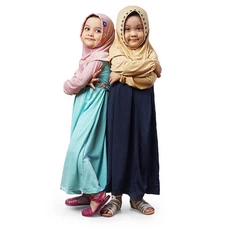 Gamis Anak Jersey Renda Kombinasi set Jilbab Y Series