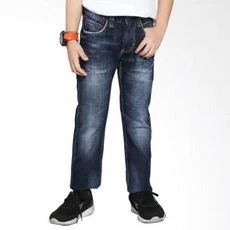 Celana Anak Laki Laki Jeans Panjang Washed Hitam