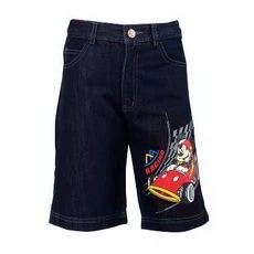 Celana Anak Laki Laki Jeans Pendek Micky Mouse Hitam Ke