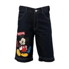Celana Anak Laki Laki Jeans Pendek Micky Mouse Hitam