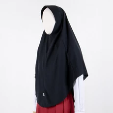 Kerudung Sekolah SD Jumbo Syari Jilbab Anak Hitam