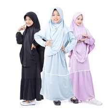 Seragam Ngaji Baju Muslim Gamis Anak Perempuan usia 7 8 Tahun Terbaru