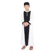 Gamis Koko Anak Laki Hitam Putih