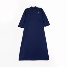 Jubah Gamis Koko Anak Laki Polos Anak Tanggung Navy