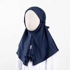 Jilbab Instan Anak Jersey Pita 0-3 Tahun Biru Navy