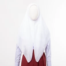 Kerudung Paris Segiempat Jilbab Sekolah SD Putih