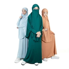 Gamis Anak Syari Set French Khimar Lengan JP01 Series