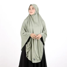 Jilbab Bergo Maryam Instan Polos Kerudung Syari Jersey Spandek Premium Polos Hijau Sage