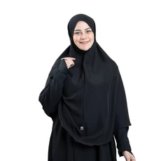 Jilbab Bergo Maryam Jumbo Syari Polos Hitam