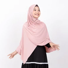 Hijab Anak Instan Polos Pink