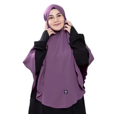 Jilbab Bergo Maryam Jumbo Syari Polos Ungu