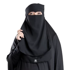 Cadar Niqab Bandana Ninja Elang Poni Wolfis Hitam